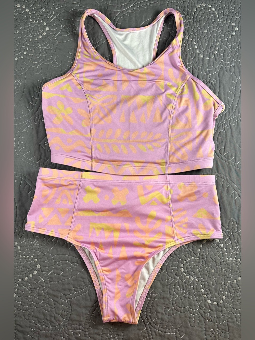 Quicksilver Women’s Purple/Pink Tropical Bikini Size Small